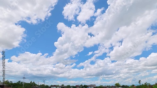 Timelapse of  the clouds are  moving fast in the sky, Chiangmai Thailand.