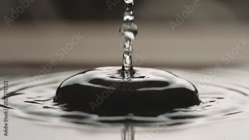 Minimal Water Droplet on Stone Wellness and Calm Concept