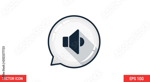 Cuadro en lienzo Sound Icon in Speech Bubble