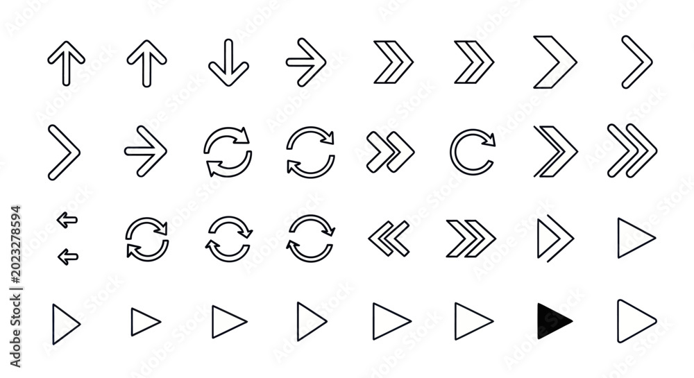 Fototapeta premium Arrow icons set for digital design