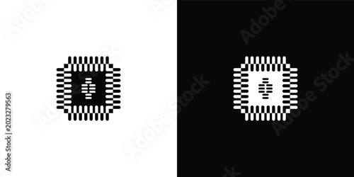 Black and white of a stylized abstract human head profile with geometric patterns abstract head