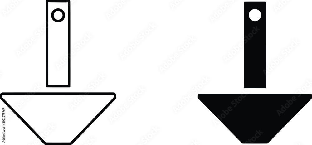 Fototapeta premium Pair of soup ladles in solid black and outline styles for cooking and food preparation tasks