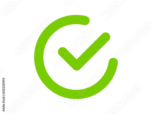 Simple Green Checkmark PNG on Transparent Background