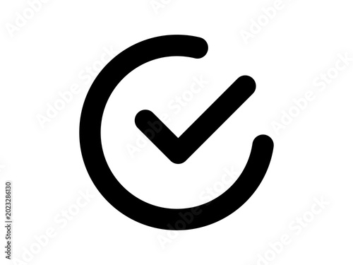 Simple Black Checkmark – Bold Tick Approval Symbol