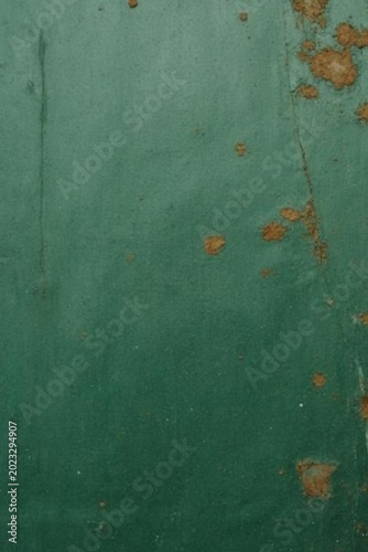 Abstract teal grunge metallic surface with weathered texture and light corrosion