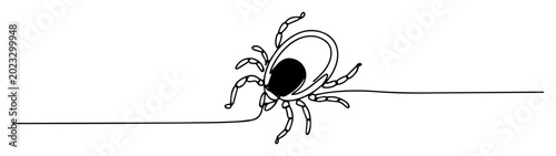 tick line art drawing