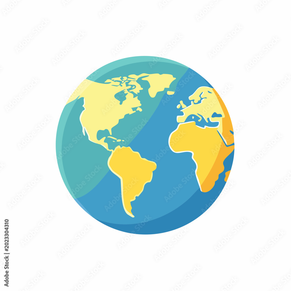 Obraz premium Stylized Globe Illustration