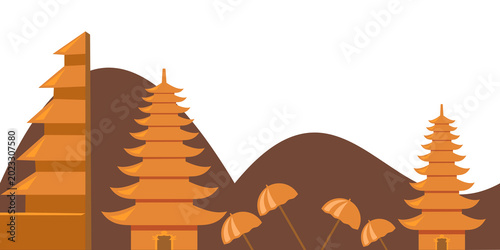Balinese Corner banner with copy space