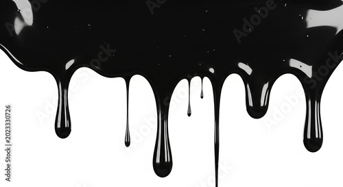 black paint dripping