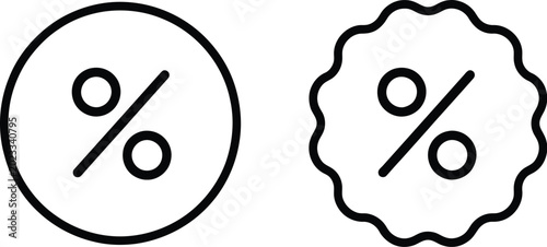 Discount tag icon, percentage icon vector illustration with modern flat style for sales promotion and ecommerce pricing interface design