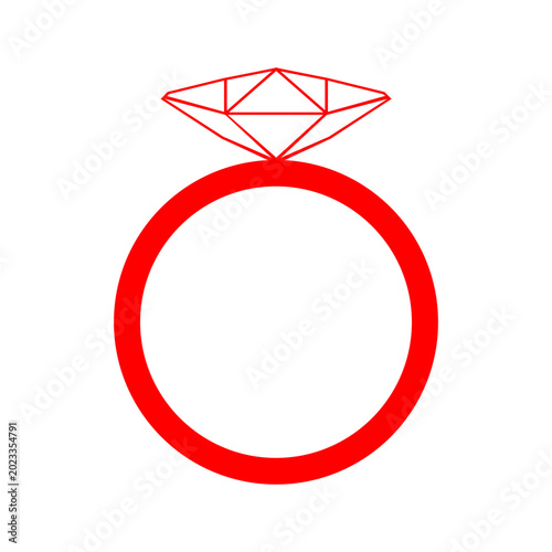 Diamond ring icon solid glyph and line series icon