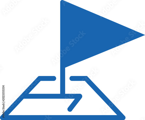Tableau sur toile Flag icon, flag sign vector illustration with modern flat style for navigation,