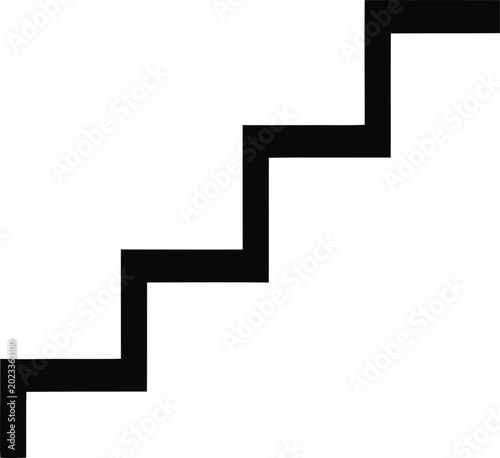 Minimalist black and white corner frame border vector illustration