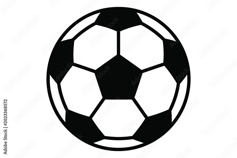 Fototapeta premium Classic black and white football illustration soccer ball design for sports graphics and branding