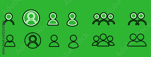 Canvas-taulu Communication icon set showing people talking, group discussion and collaboration