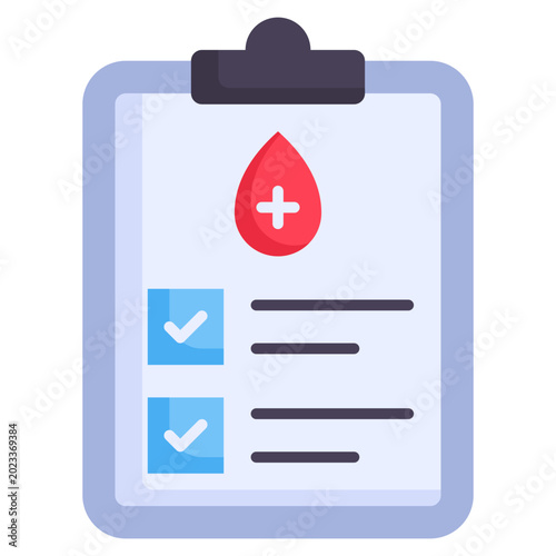 Konstfotografi Medical report icon in flat style, suitable for healthcare, hospital, medical do