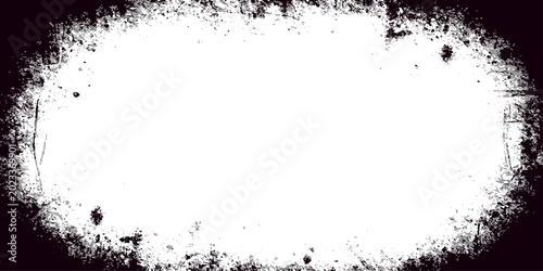 Fotografie White Grunge Border Texture Background With Black Dust Overlay and Artistic Surf