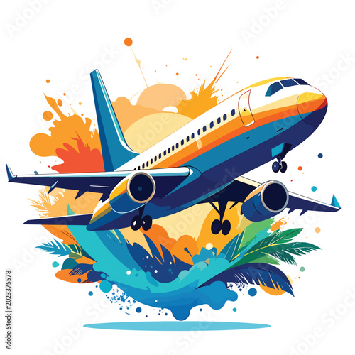 Airplane Taking Off in the Air 1.