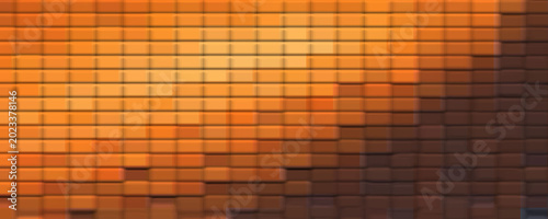 Glowing Orange Abstract Pixel Mosaic Background with Warm Digital Gradient Texture, Modern Creative Wallpaper and Graphic Design