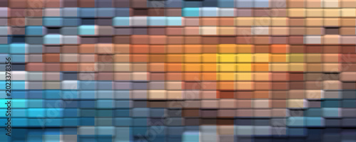 Warm City Lights Abstract Pixel Mosaic Background with Vibrant Digital Glow, Modern Urban Texture for Creative Graphic Design