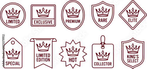 Obraz na płótnie Crown icons collection for limited edition premium rare and elite products
