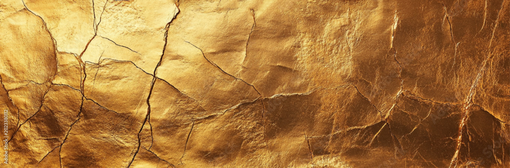 Fototapeta premium Gold vector texture for cover design, cards, flyers, poster, banner. Bronze paint. Stone backdrop for design. Empty blank for text. Hand drawn golden backdrop.