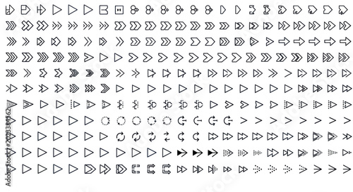 Arrow icons set for web design elements