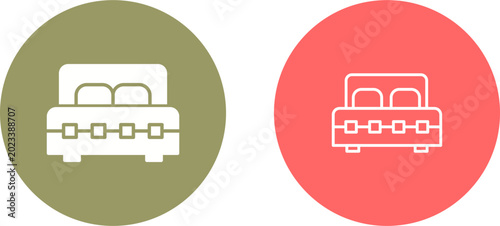 Bild auf Leinwand Double Bed I Vector Icon