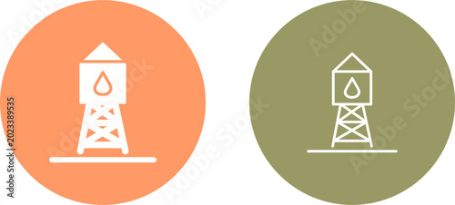 Water Tower Vector Icon