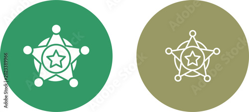 Photos Sheriff Badge Vector Icon