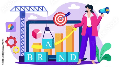 Brand Growth Strategy and Target Marketing Animation
