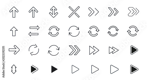 Arrows and symbols set