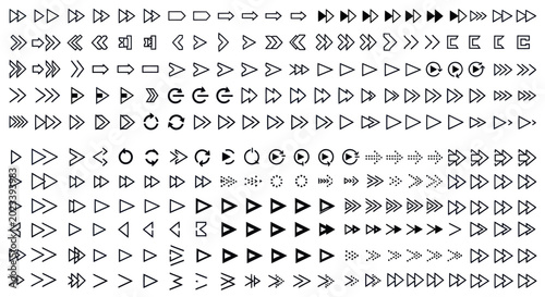 Arrows collection various shapes and styles