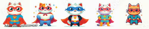 vector of super hero cat