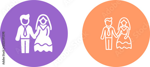 Tableau sur toile Couple Vector Icon