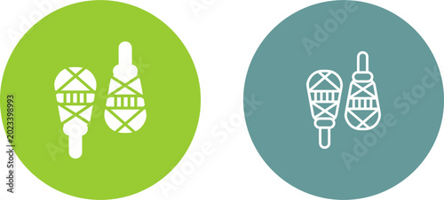 Fényképezés Snowshoes Vector Icon
