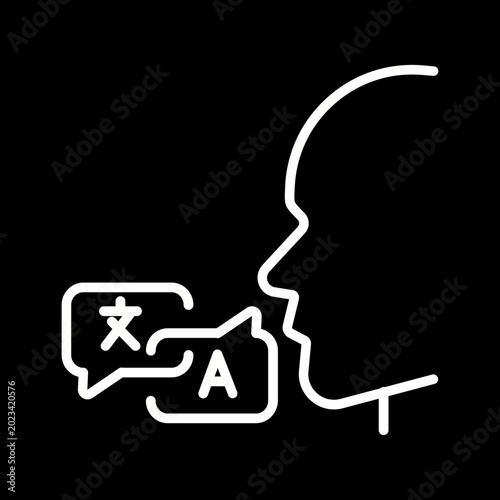 Konstfotografi Language Fluency Vector Icon