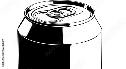 Close-up of a Soda Can with Pull Tab.