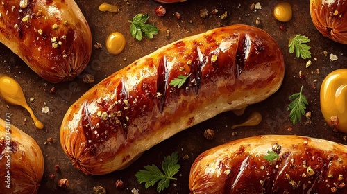 Delicious Sausage Rolls with Spices and Herbs