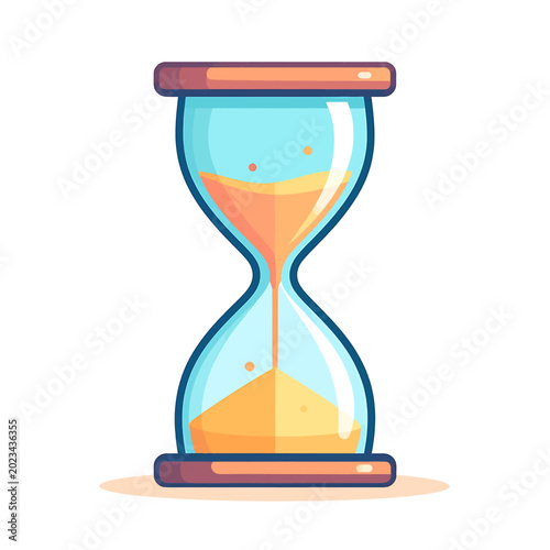Hourglass with sand timer symbol.