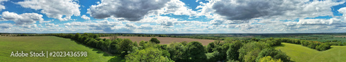 Fotografía High Angle Panoramic View of British Countryside and Landscape of Bedfordshire England on 15th May, 2026