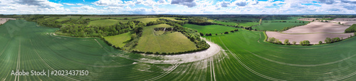 Fotografía High Angle Panoramic View of British Countryside and Landscape of Bedfordshire England on 15th May, 2026