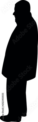 a man standing body silhouette vector