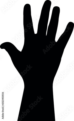 a hand silhouette vector