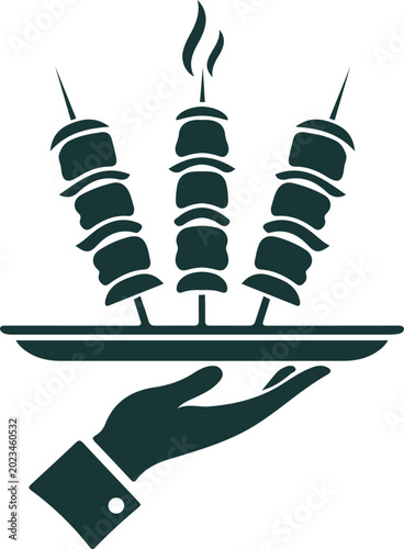 Delicious BBQ Skewers Catering Service Logo 