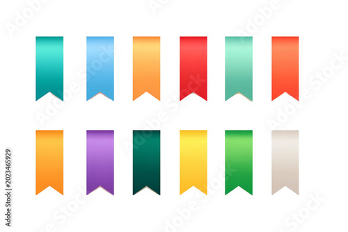 A collection of colorful ribbons on a black background