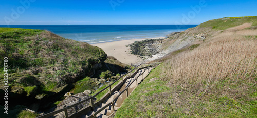 Crique de la Crevasse à Equihen-Plage, Hauts-de-France, France