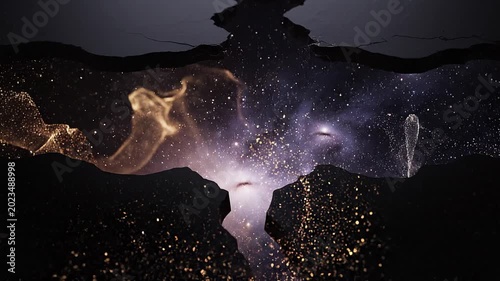 Dark Cracks Revealing Inner Light Emotional Healing Concept