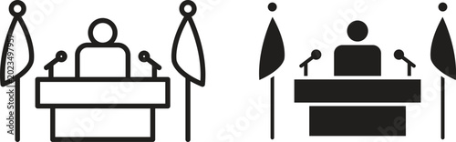 Mayor icon for social media, app, and web design. Vector illustration.