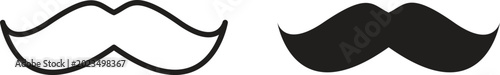 Foto Moustache icon for social media, app, and web design